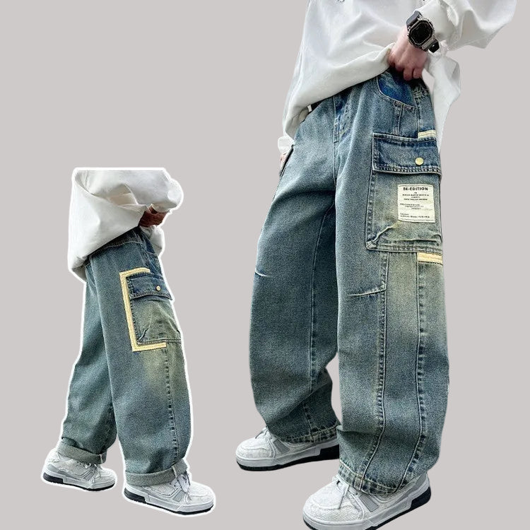 Children's Wear Boys Spring Clothing Pants Straight