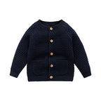Boys' Fall Winter Coat Round Neck Sweater - Kidnor