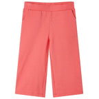 Children's wide-leg trousers, coral pink, size 116
