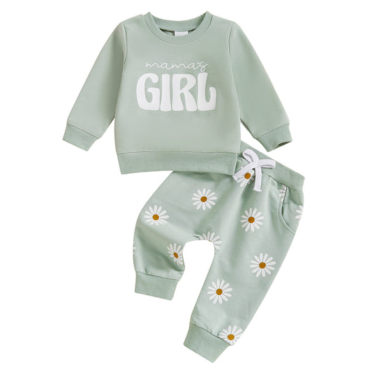 Children's Letter Sweater Trousers Suit