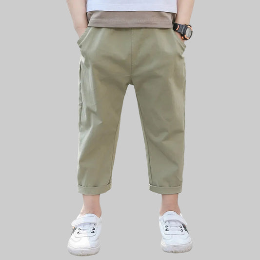 Summer Cotton And Linen Trousers Children's Casual Pants - Kidnor