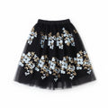 Girls Casual Mesh Floral Tutu Skirt
