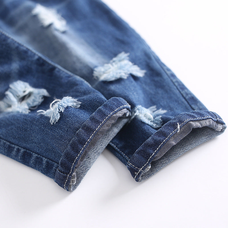Boys' Fashion Simple Denim Suspender Pants - Kidnor