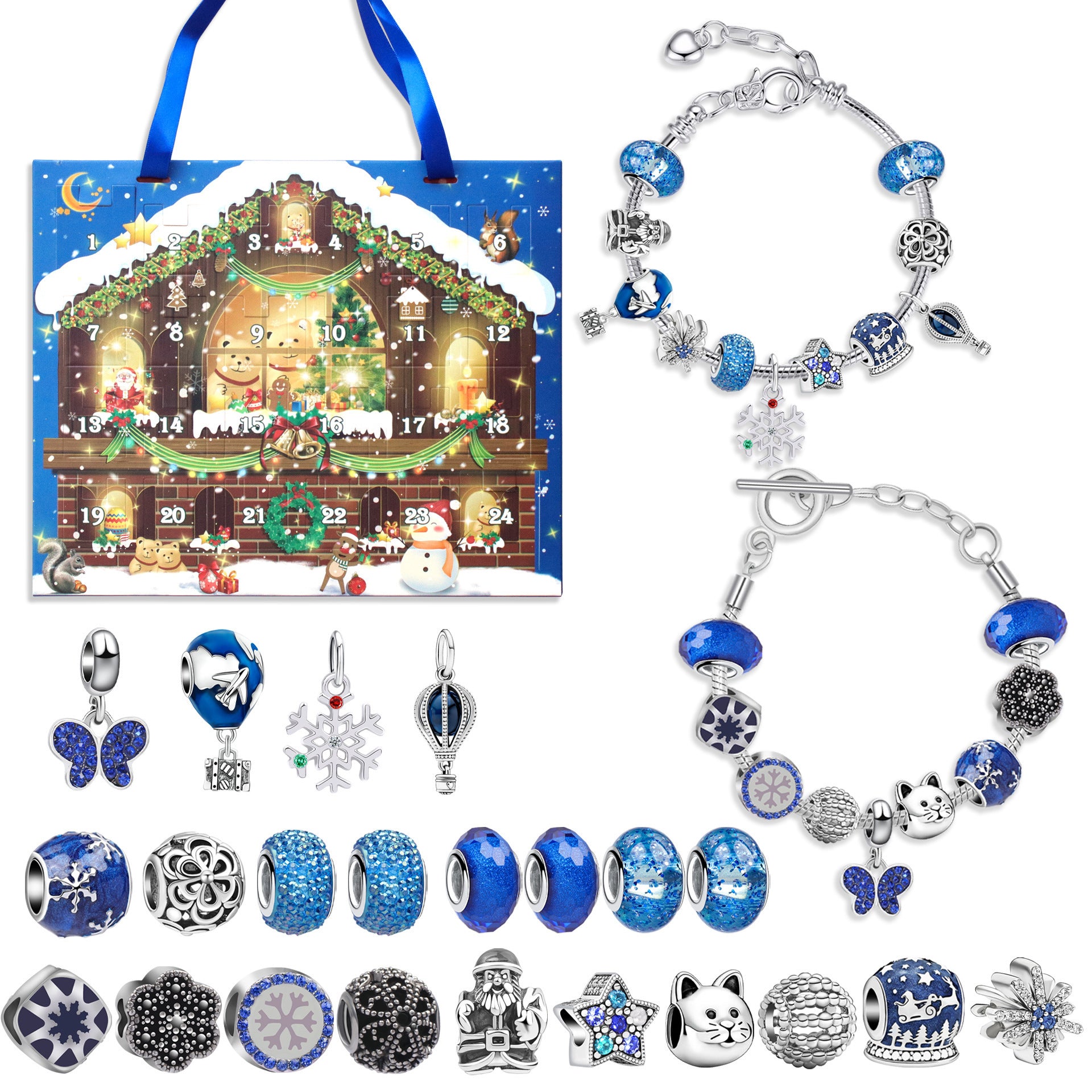 24 Grid Christmas Advent Calendar Countdown Set