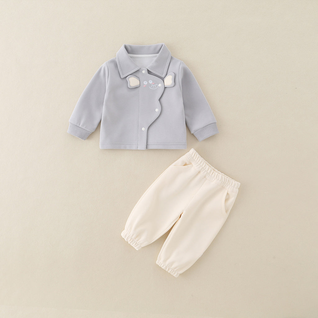 Baby Boy's Cotton Tops Casual Outerwear Spring Two-Piece Set