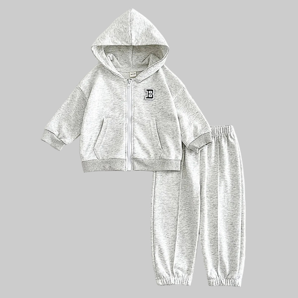 Fashion  Gray Hoodie Suit - Kidnor