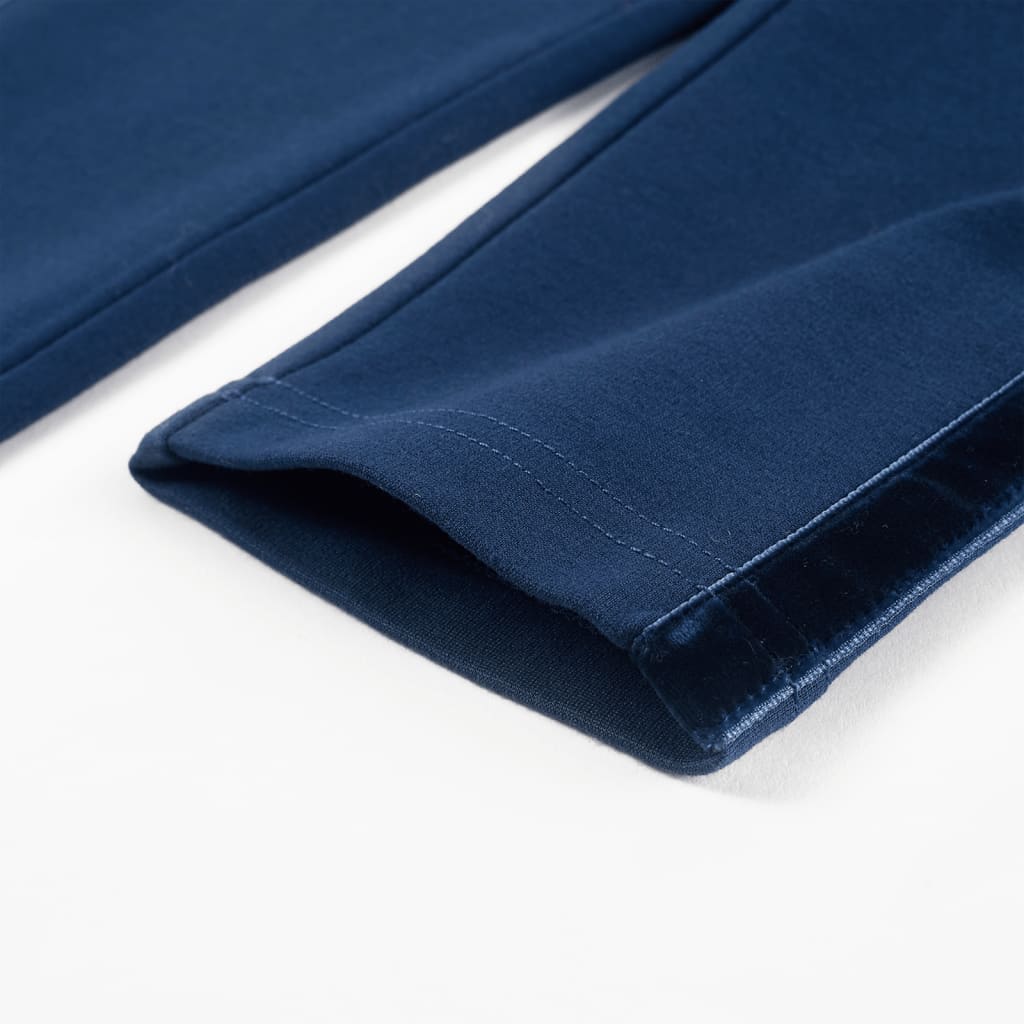 Children's trousers with black trim, navy blue, size 116