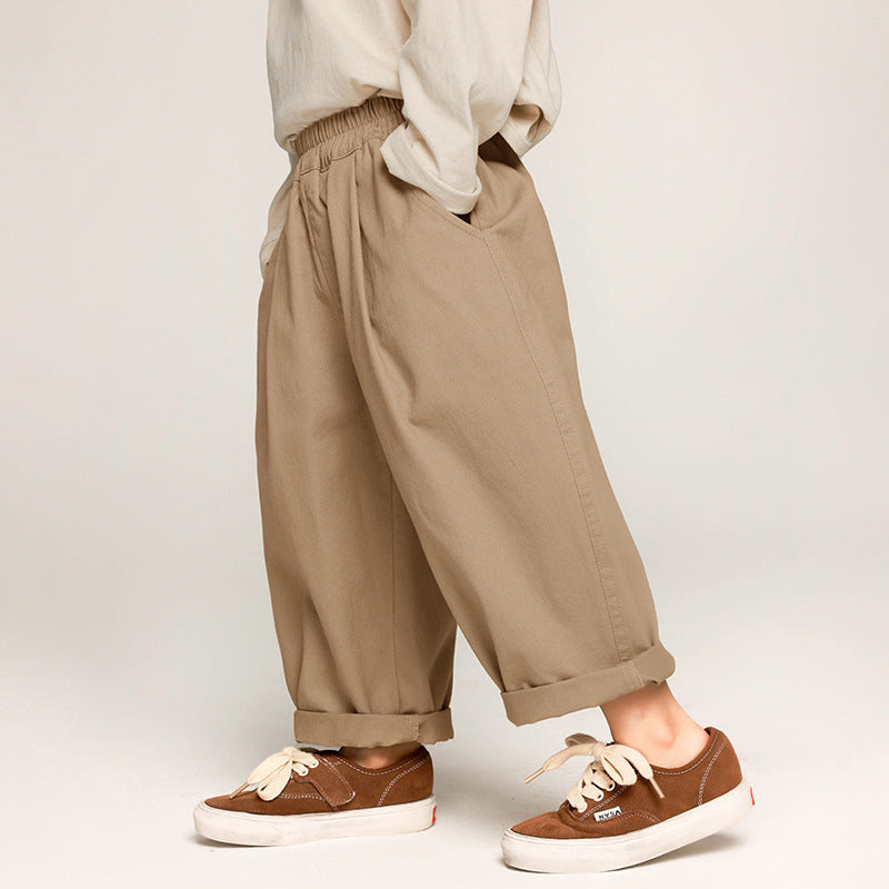 Boys' Casual Pants Solid Color Trousers Baggy Pants - Kidnor