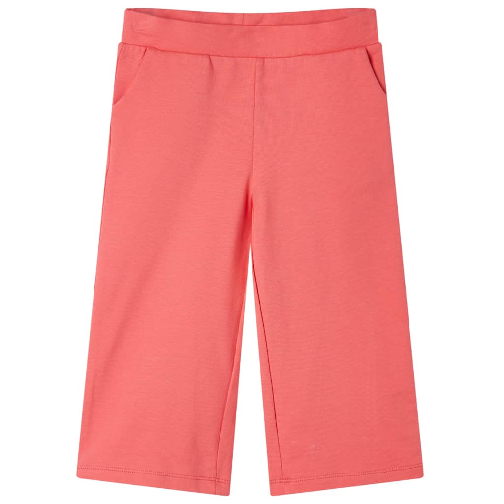 Children's wide-leg trousers, coral pink, size 116