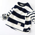 Striped Black White Pullover Sweater - Kidnor