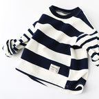 Striped Black White Pullover Sweater - Kidnor