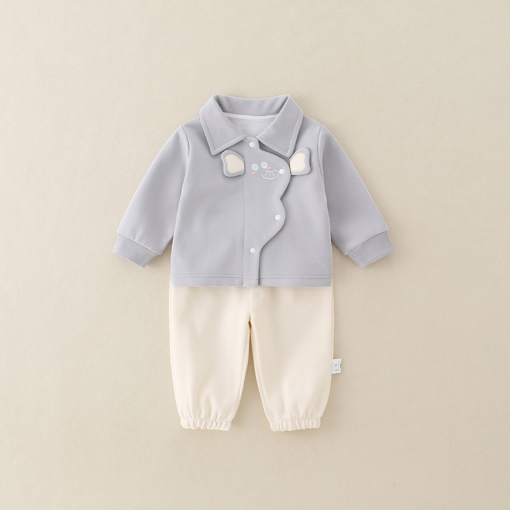 Baby Boy's Cotton Tops Casual Outerwear Spring Two-Piece Set