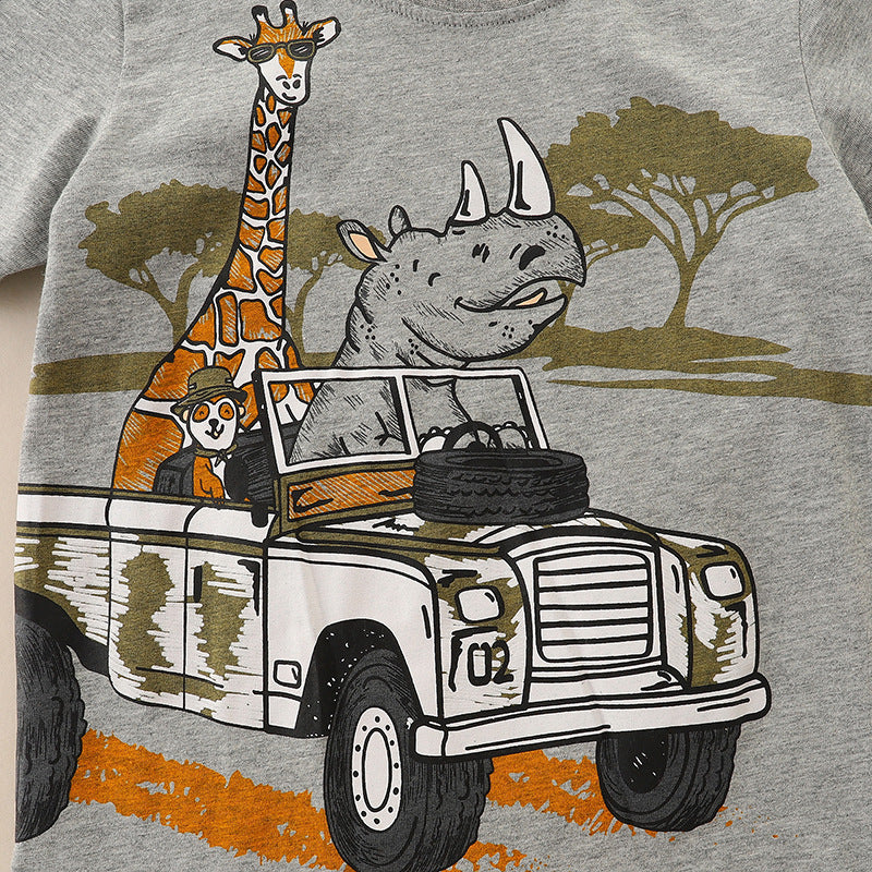 Kids' T-shirts Middle And Small Children's Cartoon-print