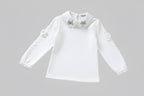 Children's Peter Pan Collar White Long-sleeved Bottoming Shirt