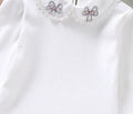 Children's Peter Pan Collar White Long-sleeved Bottoming Shirt