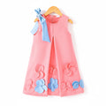 Bow Flower Applique Vest Dress Princess Style