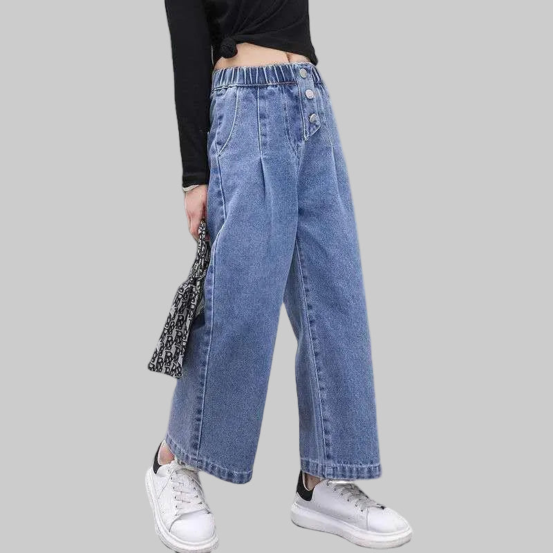 Fashion Loose Simple Casual Girls Jeans - Kidnor